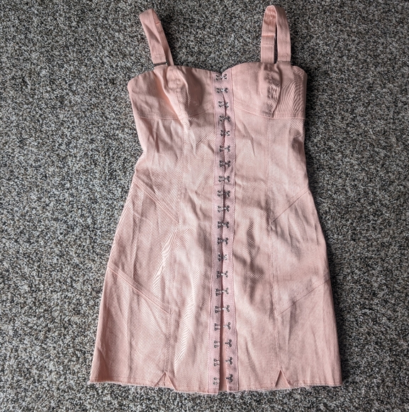 For Love & Lemons Peach Monika Hook Front Dress - Picture 4 of 15